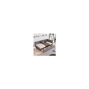 【並行輸入品】 Harper & Bright Designs Upholstered Daybed with Storage Drawers，_2
