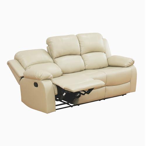 【並行輸入品】 SIENWIEY Manual Leather Recliner Sofa for Living Room Furniture，_7