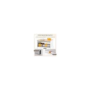【並行輸入品】 Giantex Metal End Table， White Nightstand with Storage， Modern B