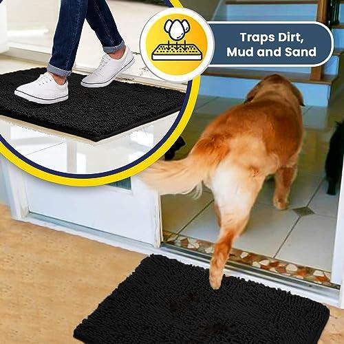 【並行輸入品】Muddy Mat〓 4ピース ブラック ミディアム 30インチ X19インチ AS SEEN ON TV 高吸収性マイクロファイ_7