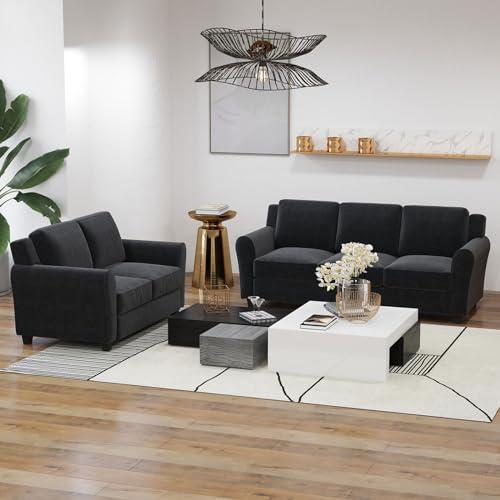 【並行輸入品】Bonzy Home (ボンジーホーム) ソファ2点セット 2人掛けと3人掛けソファカウチ 74インチソファカウチ モダンで快適な_1