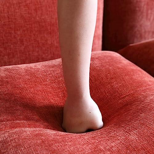 【並行輸入品】 JACH Mid Century Comfy Ottoman， Chenille Sofa Footrest Couch wit_7