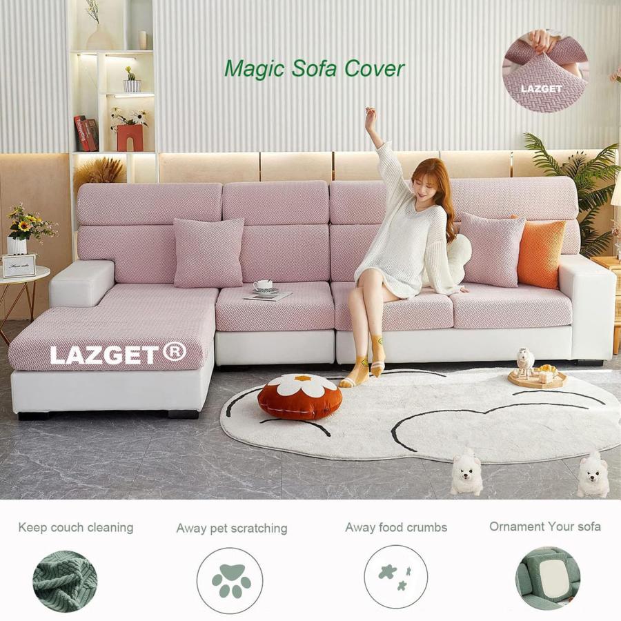 【並行輸入品】LAZGET マジックソファーカバー ソファヒーローカバー 2024 耐摩耗性 ユニバーサルソファーカバー 洗濯可能 ストレッチク_2