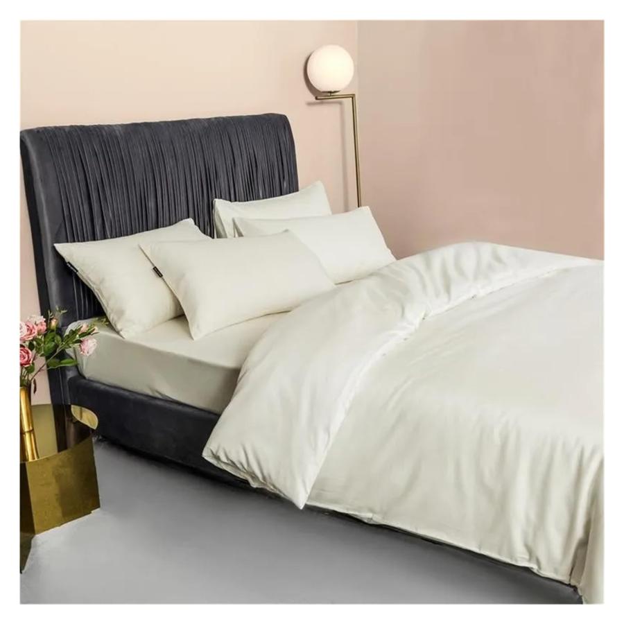 【並行輸入品】 ADovz Yellow Solid Color Duvet Cover Set 400TC Egyptian Cotton L