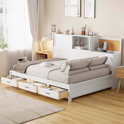 【並行輸入品】 Merax Twin Size Daybed， Wooden Twin Daybed Frame with 3 Storage_1