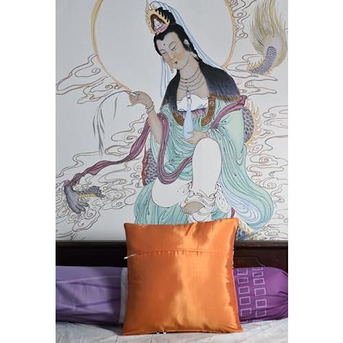 【並行輸入品】 Avarada 16x16 Inch (40x40 cm) Striped Crepe Decorative Throw Pil_7