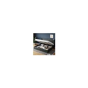 【並行輸入品】 HOOMIC King Size Lift Up Storage Platform Bed Frame with Wingbacの画像