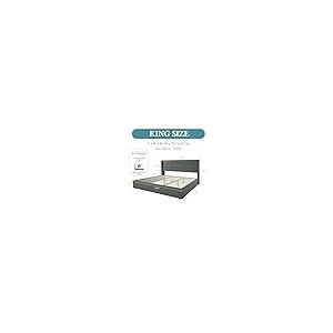 【並行輸入品】 HOOMIC King Size Lift Up Storage Platform Bed Frame with Wingbacの画像