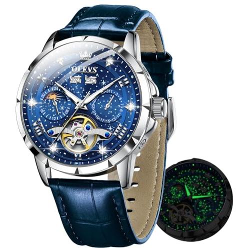 並行輸入品】OLEVS メンズ 自動巻き腕時計 星空 ダイヤモンド 