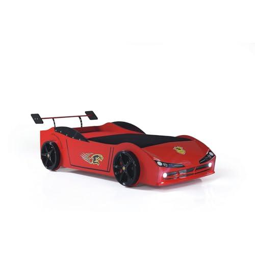 【並行輸入品】 HomeStock Twin Car Bed for Kids   Woody Race Car Bed Frame   Boyの画像