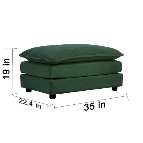 【並行輸入品】 Linyuanwai Chenille Fabric Ottoman Footrest to Combine With 2， 3