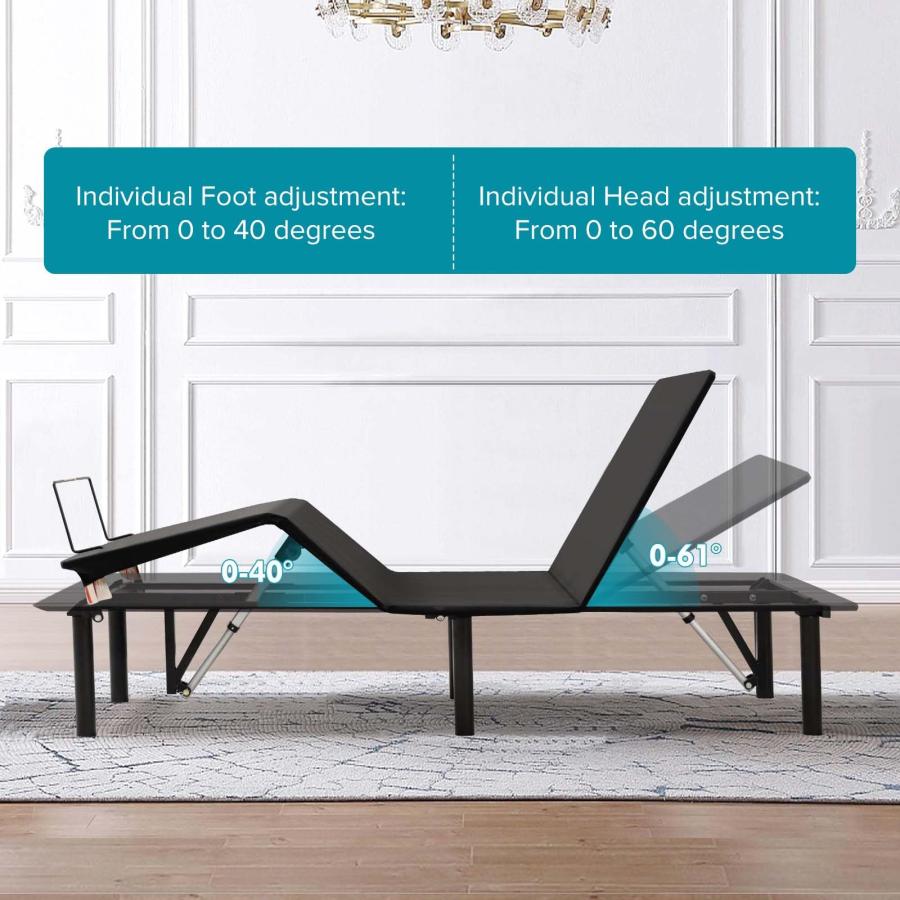 【並行輸入品】 FTOPBTB Adjustable Bed Frame Twin XL， Ergonomic Electric Bed Bas_6
