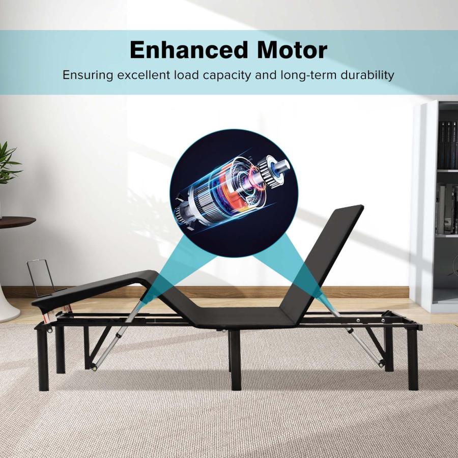【並行輸入品】 FTOPBTB Adjustable Bed Frame Twin XL， Ergonomic Electric Bed Bas_9