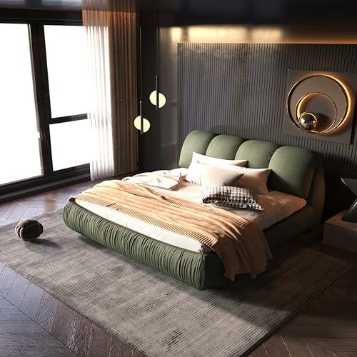 【並行輸入品】 Yoglad King Size Contemporary Upholstered Bed, Oversized Paddedの画像