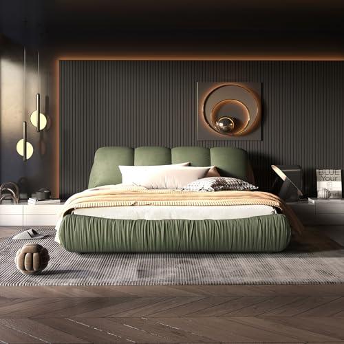 【並行輸入品】 Yoglad King Size Contemporary Upholstered Bed, Oversized Paddedの画像