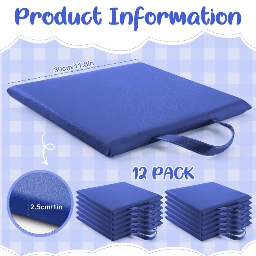 【並行輸入品】 Suzile 12 Pcs 12'' Square Floor Cushions for Kids Classroom Flex_3