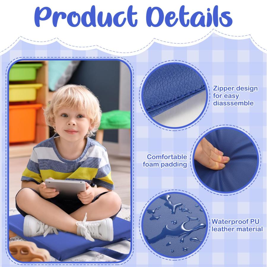 【並行輸入品】 Suzile 12 Pcs 12'' Square Floor Cushions for Kids Classroom Flex_9