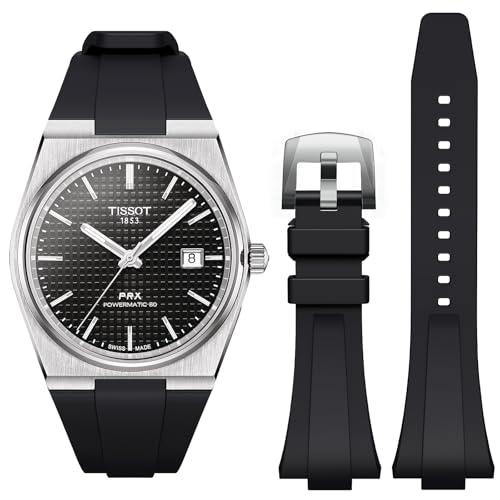【並行輸入品】Tissot PRXウォッチシリーズ用リバンドストラップ、Tissot PRXパワーマティック80、12mm用ソフトフロロラバーバの画像