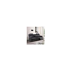 【並行輸入品】 SIENWIEY Manual Recliner Sofa， Reclining Couch with Cup Holders，_2