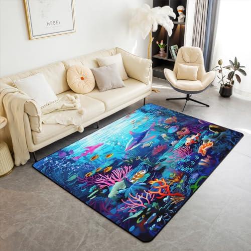 【並行輸入品】 Feelyou Kids Shark Area Rug 5x7 Ocean Sea Animal Living Room Rug_1