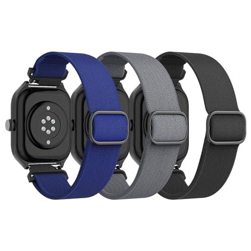 【並行輸入品】 Astorgos 3 Pack Stretchy Nylon Bands Compatible with Amazfit Act_1