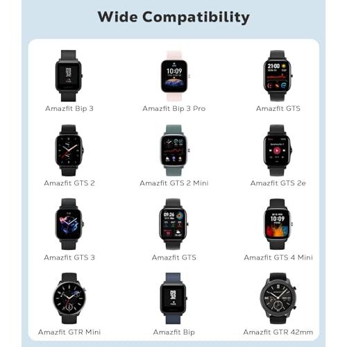 【並行輸入品】 Astorgos 3 Pack Stretchy Nylon Bands Compatible with Amazfit Act_4