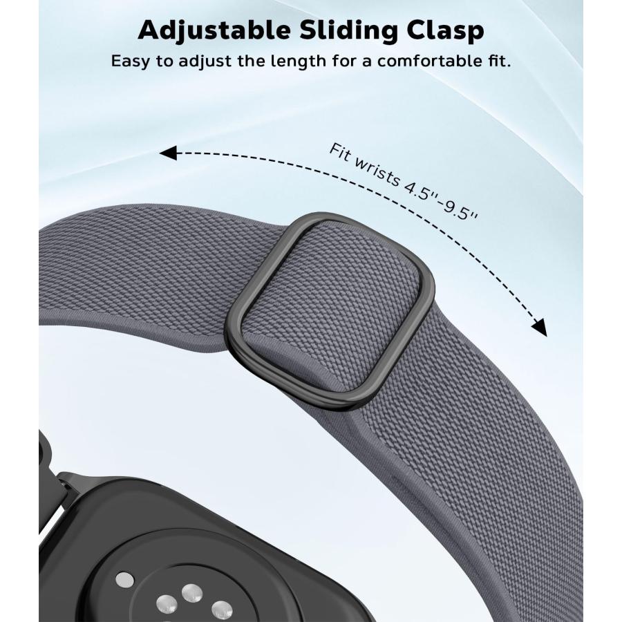 【並行輸入品】 Astorgos 3 Pack Stretchy Nylon Bands Compatible with Amazfit Act_9