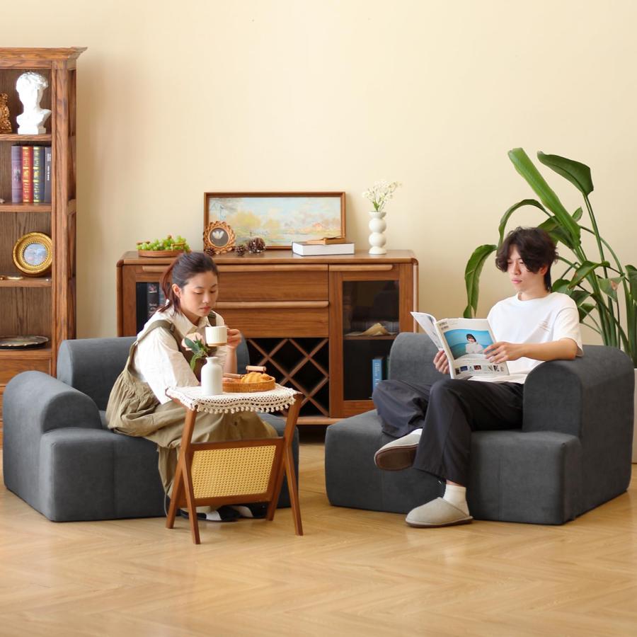 【並行輸入品】N&Vフォームソファ(グレー) N&V Foam Sofa， Made with All Foam， Great for Livi_6