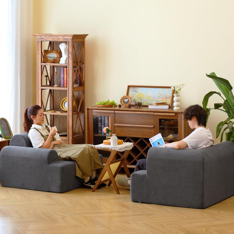 【並行輸入品】N&Vフォームソファ(グレー) N&V Foam Sofa， Made with All Foam， Great for Livi_9
