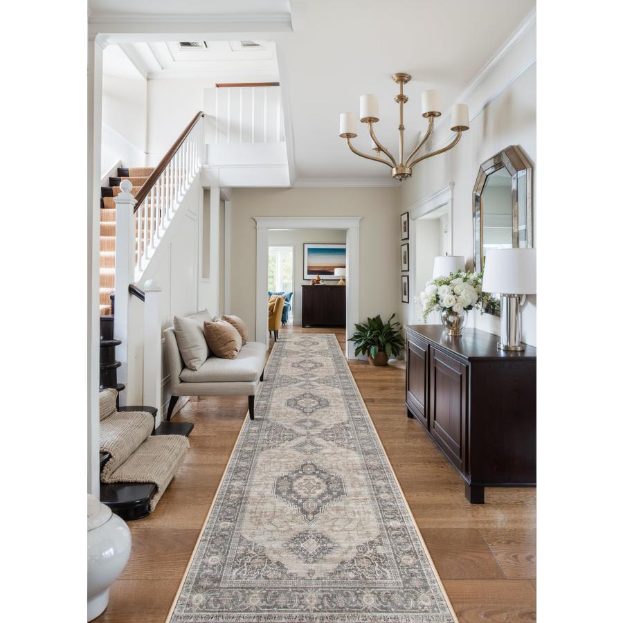 【並行輸入品】 Lahome Oriental Hallway Runner Rug， 2.5x12 Washable Runners for_3