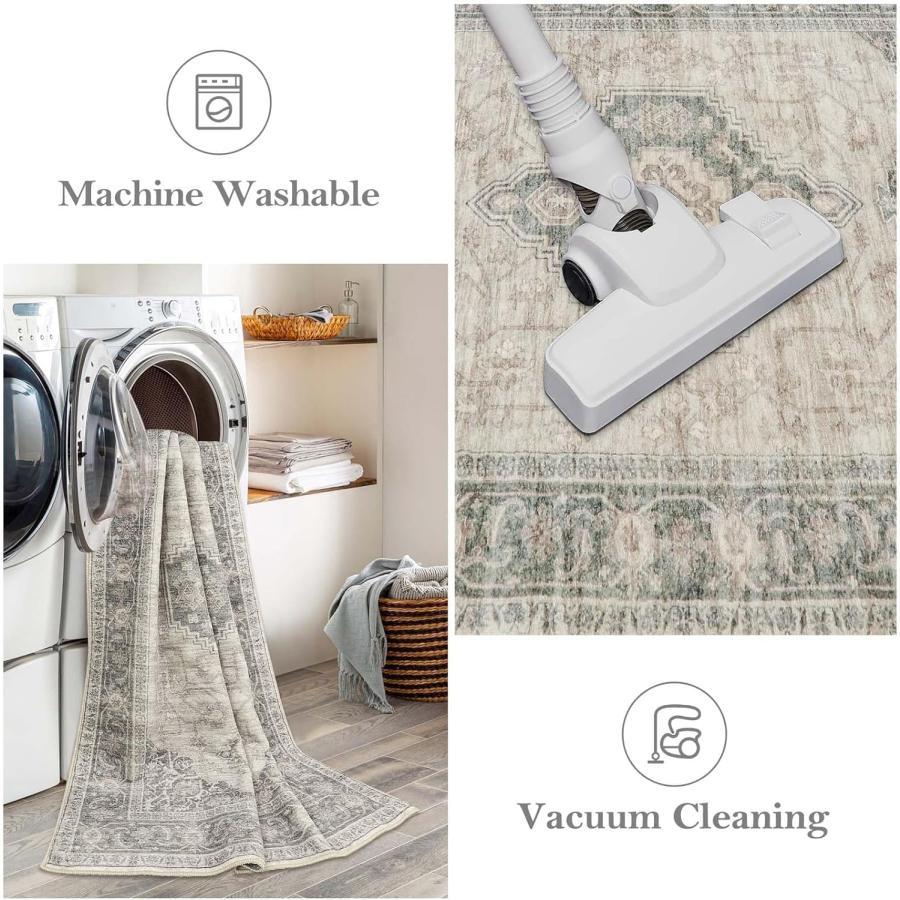 【並行輸入品】 Lahome Oriental Hallway Runner Rug， 2.5x12 Washable Runners for_9