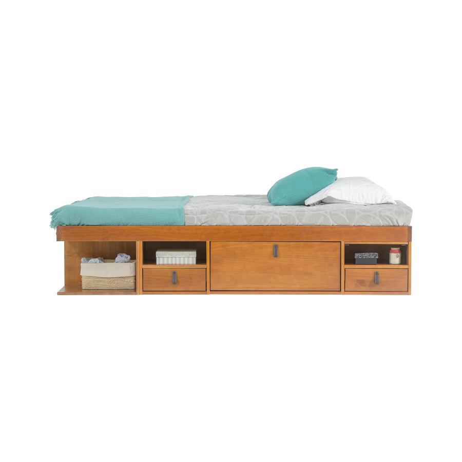 【並行輸入品】 memomad Bali Bed   King Storage Platform Sturdy Wooden Frame witの画像