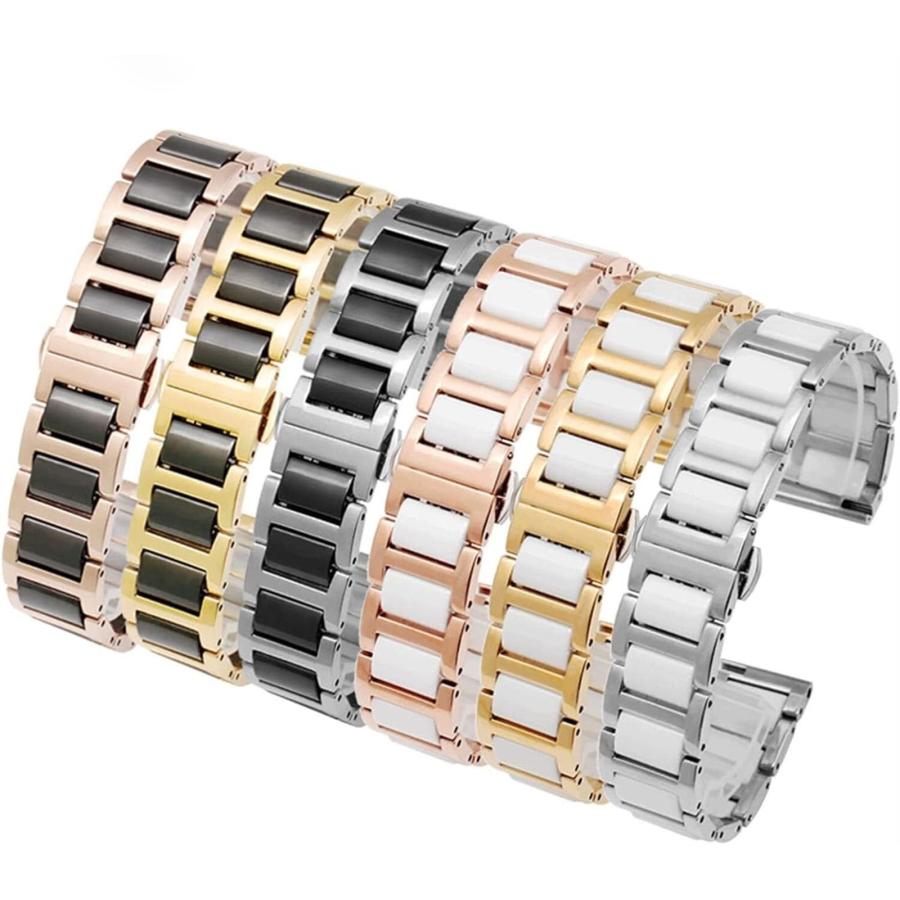 【並行輸入品】 dongrif Ceramic Bracelet Stainless Steel Combination watchband f_3