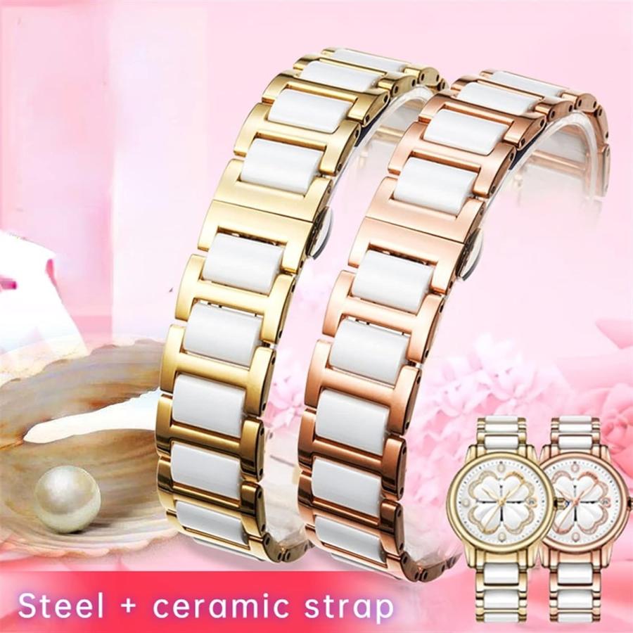 【並行輸入品】 dongrif Ceramic Bracelet Stainless Steel Combination watchband f_6