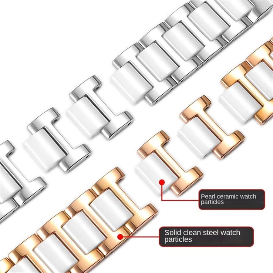 【並行輸入品】 dongrif Ceramic Bracelet Stainless Steel Combination watchband f_9
