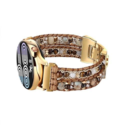 【並行輸入品】 CHARMINGO 20mm Boho Beaded Watch Band Compatible with Samsung Ga_1