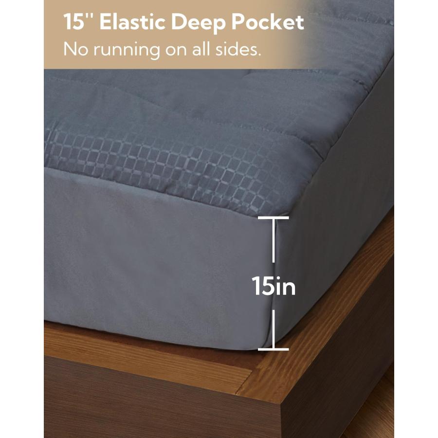 【並行輸入品】 SUNNY HEAT Electric Mattress Pad King Size 78''x80''， 4 Heating