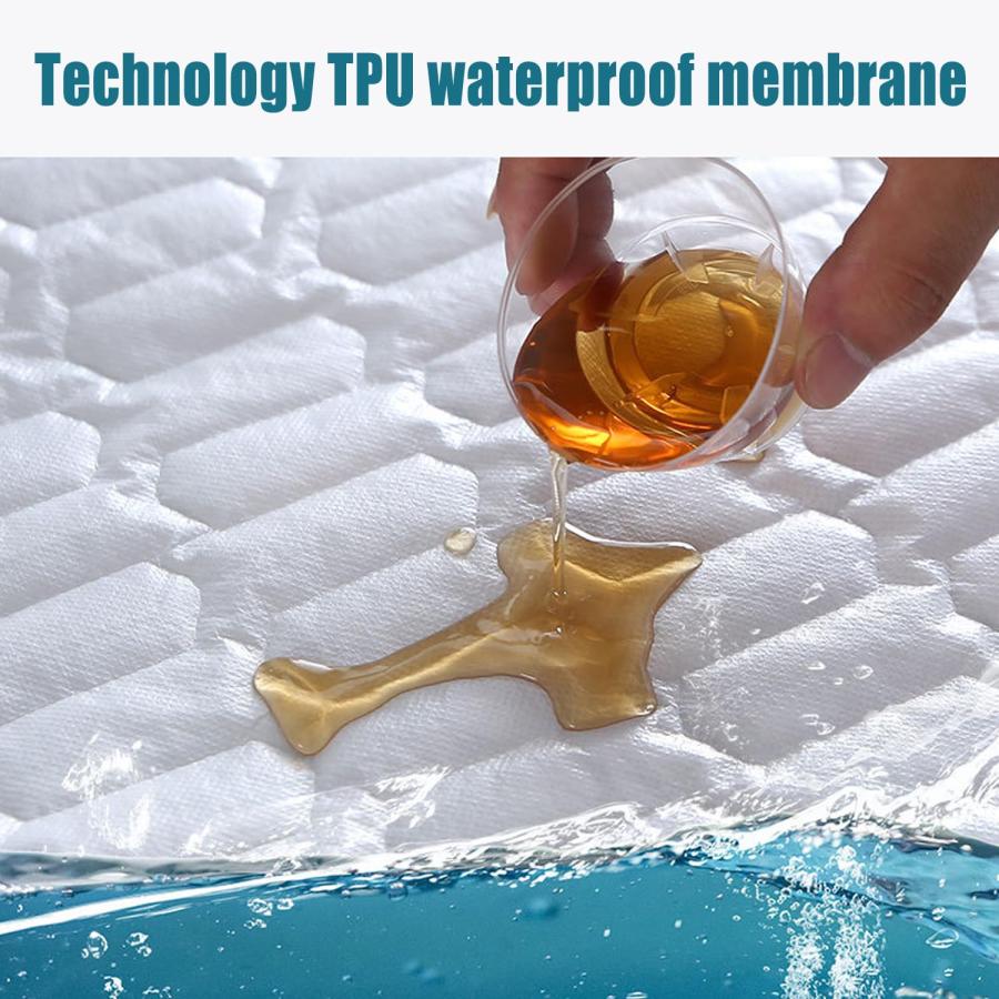 【並行輸入品】 LDLCYCN Queen Size Waterproof Mattress Protector Pad Bed Cover w