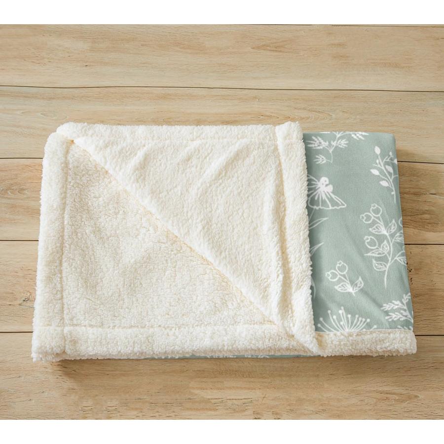 【並行輸入品】 Feelyou Vintage Printed Sherpa Blanket Cute Floral Fleece Throw_6