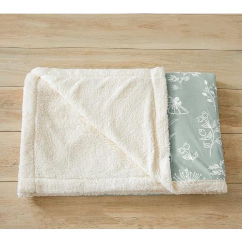 【並行輸入品】 Feelyou Vintage Printed Sherpa Blanket Cute Floral Fleece Throw_7