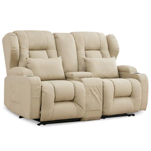 【並行輸入品】 TUNYI Manual Loveseat Recliner Sofa Reclining Loveseat Sofa Ch_1