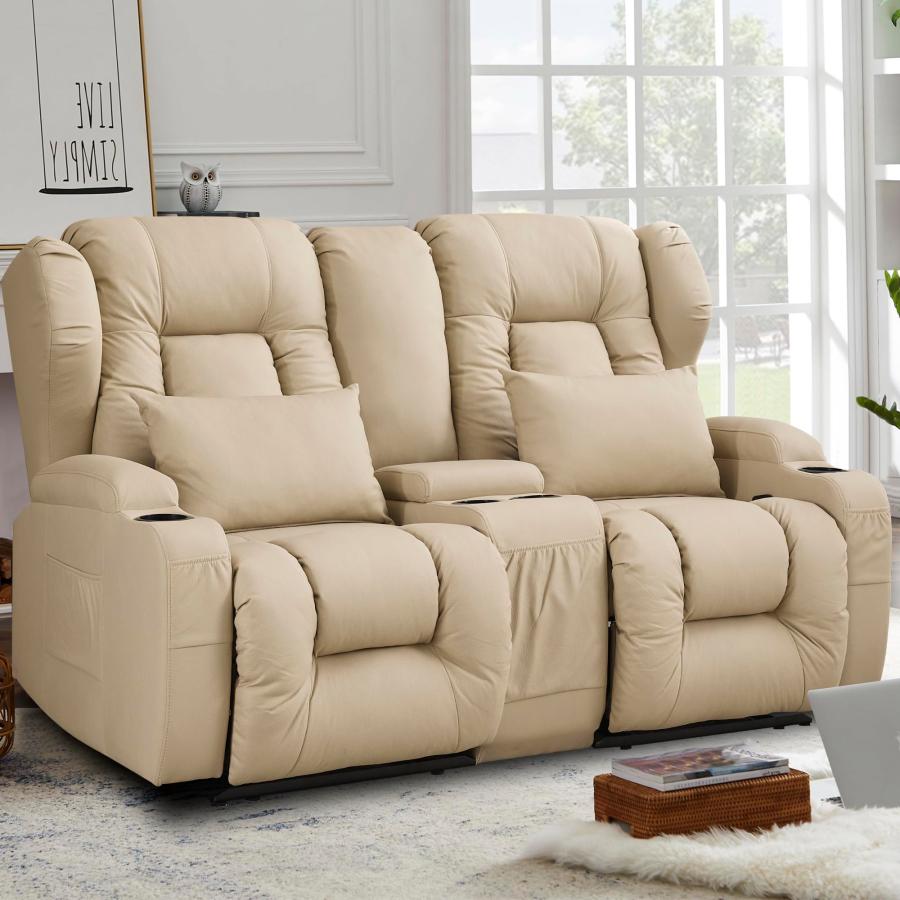 【並行輸入品】 TUNYI Manual Loveseat Recliner Sofa Reclining Loveseat Sofa Ch_3