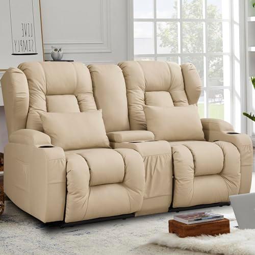 【並行輸入品】 TUNYI Manual Loveseat Recliner Sofa Reclining Loveseat Sofa Ch_4