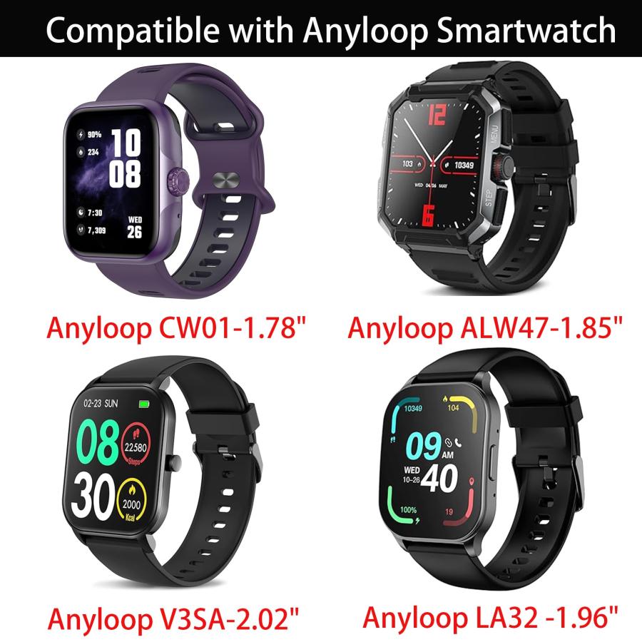 【並行輸入品】Lamshaw Anyloop スマートウォッチ用バンド 22mm 通気性 ナイロン織地 交換用アクセサリーストラップ Anylo_3