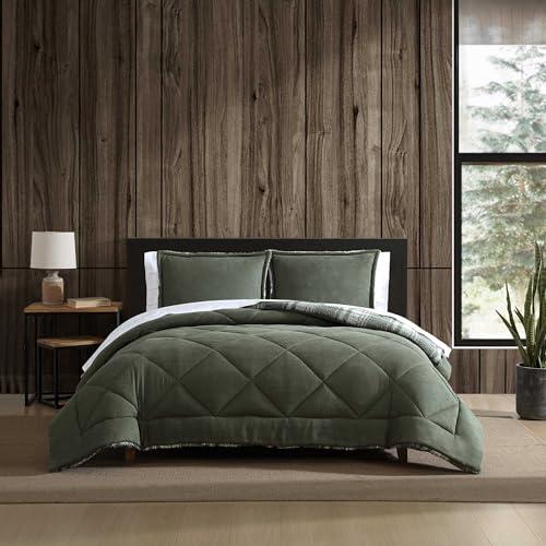 【並行輸入品】Eddie Bauer リバーシブル マイクロスエード寝具 お揃いのシャム付き、スーパーソフトホーム装飾、エコテックス認証、ビッグ_1