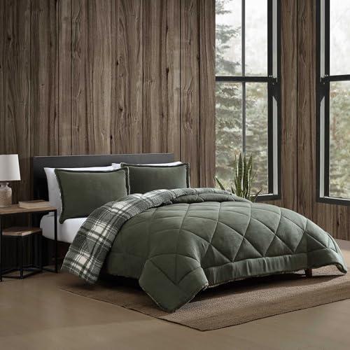 【並行輸入品】Eddie Bauer リバーシブル マイクロスエード寝具 お揃いのシャム付き、スーパーソフトホーム装飾、エコテックス認証、ビッグ_4