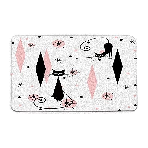 【並行輸入品】WANVYON ミッドセンチュリー モダン バスマット 抽象 アトミックキャット ダイヤモンド 水玉 1950年代 ミニマリスト