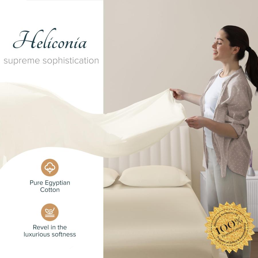 【並行輸入品】 Carressa Linen 100% Egyptian Cotton Sheets Queen Size Bed Set_3