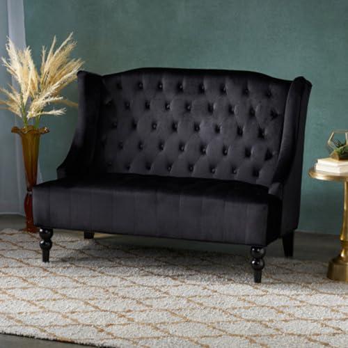 【並行輸入品】 CYzpf 50" Loveseat Sofa Couch，Velvet Fabric 2 Seater Sofa，Mid Ce_1