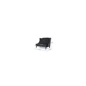 【並行輸入品】 CYzpf 50" Loveseat Sofa Couch，Velvet Fabric 2 Seater Sofa，Mid Ce_5